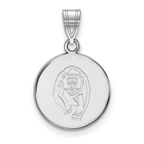 UC Berkeley California Golden Bears Medium Sterling Silver Disc Pendant 2.28 gr