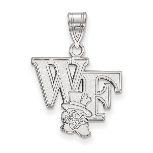 Wake Forest University Demon Deacons Medium Pendant in Sterling Silver 1.82 gr