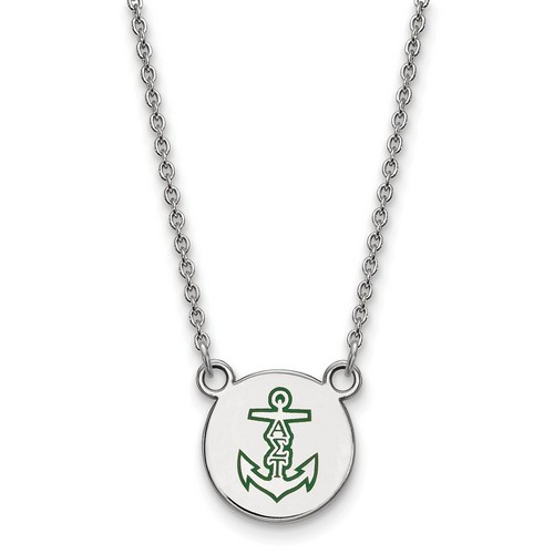 Alpha Sigma Tau Sorority XS Sterling Silver Pendant Necklace 3.34 gr