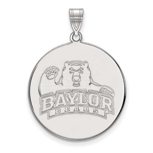 Baylor University Bears XL Sterling Silver Disc Pendant 5.63 gr