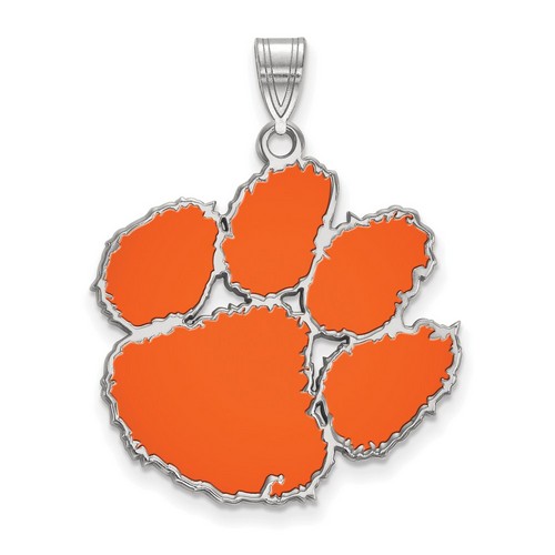 Clemson University Tigers XL Pendant in Sterling Silver 4.35 gr