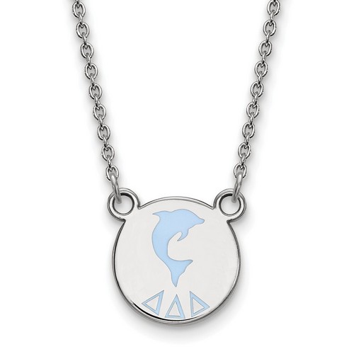 Delta Delta Delta Sorority XS Pendant Necklace in Sterling Silver 3.34 gr