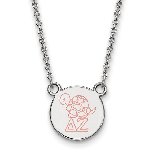 Delta Zeta Sorority XS Pendant Necklace in Sterling Silver 3.34 gr