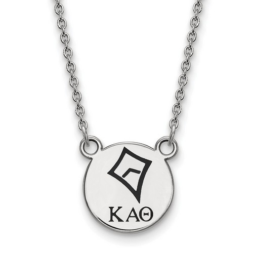 Kappa Alpha Theta Sorority XS Pendant Necklace in Sterling Silver 3.34 gr