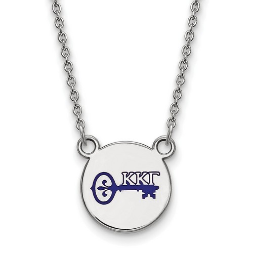 Kappa Kappa Gamma Sorority XS Pendant Necklace in Sterling Silver 3.34 gr