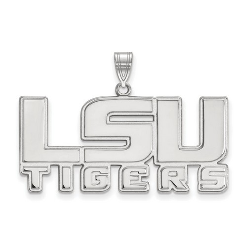 Louisiana State University LSU Tigers Large Pendant in Sterling Silver 6.76 gr