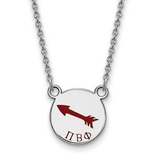 Pi Beta Phi Sorority XS Pendant Necklace in Sterling Silver 3.45 gr