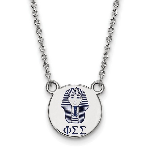 Phi Sigma Sigma Sorority XS Pendant Necklace in Sterling Silver 3.34 gr