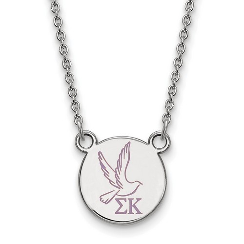 Sigma Kappa Sorority XS Pendant Necklace in Sterling Silver 3.34 gr