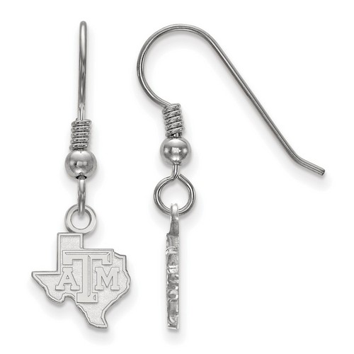 Texas A&M University Aggies XS Dangle Earrings in Sterling Silver 1.12 gr