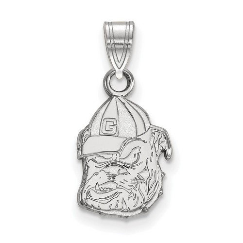 University of Georgia Bulldogs Small Pendant in Sterling Silver 1.08 gr