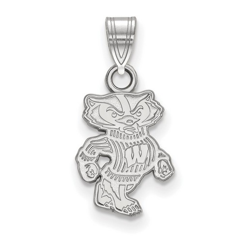 University of Wisconsin Badgers Small Pendant in Sterling Silver 0.87 gr