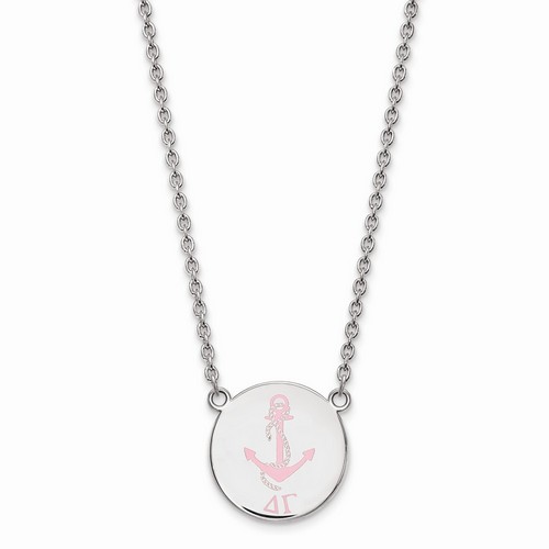 Delta Gamma Sorority Small Pendant Necklace in Sterling Silver 6.53 gr