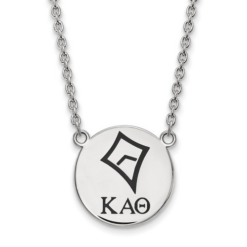 Kappa Alpha Theta Sorority Small Pendant Necklace in Sterling Silver 6.53 gr