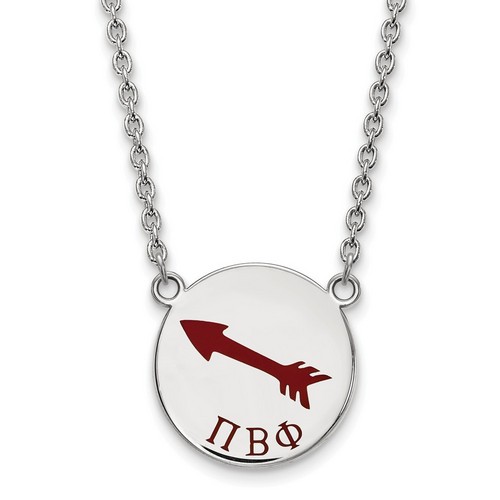 Pi Beta Phi Sorority Small Pendant Necklace in Sterling Silver 6.55 gr
