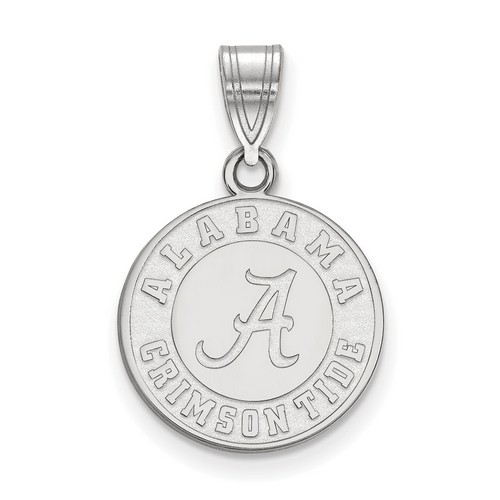 University of Alabama Crimson Tide Medium Pendant in Sterling Silver 2.21 gr
