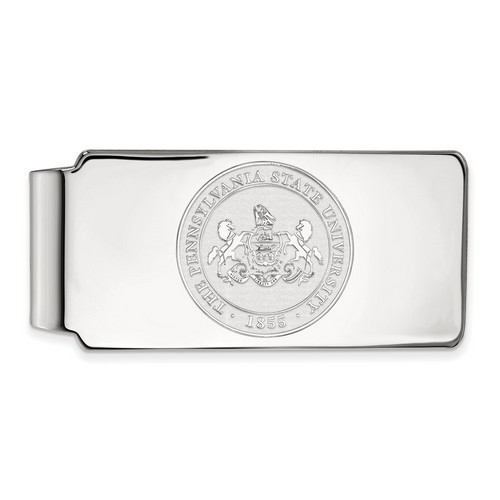 Penn State University Nittany Lions Money Clip Crest in Sterling Silver 17.42 gr