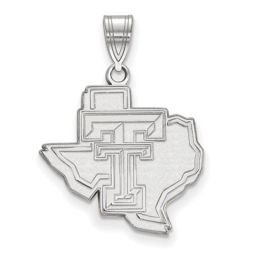 Texas Tech University Red Raiders Large Pendant in Sterling Silver 2.63 gr