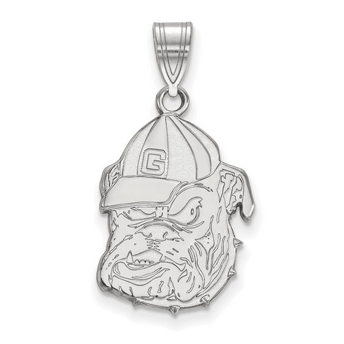 University of Georgia Bulldogs Large Pendant in Sterling Silver 2.36 gr