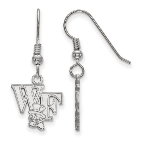 Wake Forest University Demon Deacons Small Dangle Earrings in Sterling Silver