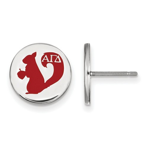 Alpha Gamma Delta Sorority Enameled Post Earrings in Sterling Silver 2.09 gr