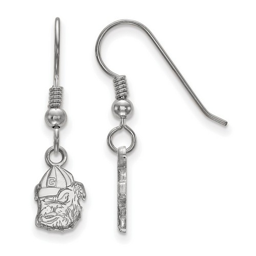 University of Georgia Bulldogs XS Dangle Earrings in Sterling Silver 1.14 gr