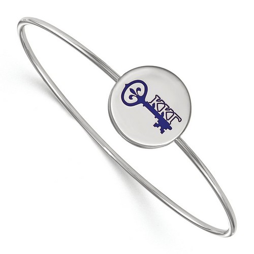 Kappa Kappa Gamma Sorority Enameled Sterling Silver Slip-On Bangle 8.05 gr