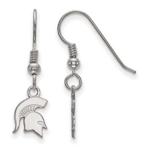 Michigan State University Spartans XS Dangle Earrings in Sterling Silver 1.17 gr