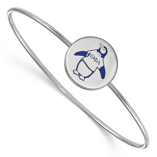 Theta Phi Alpha Sorority Enameled Sterling Silver Slip-On Bangle 8.05 gr
