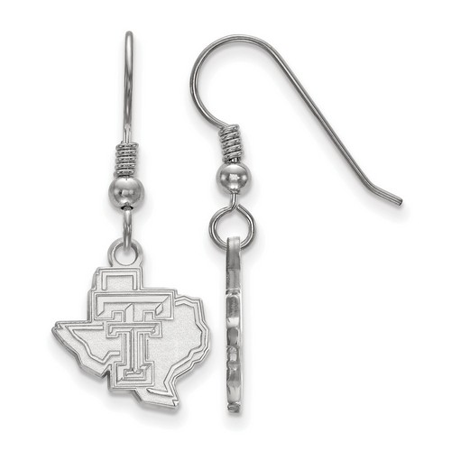 Texas Tech University Red Raiders Small Sterling Silver Dangle Earrings 2.10 gr