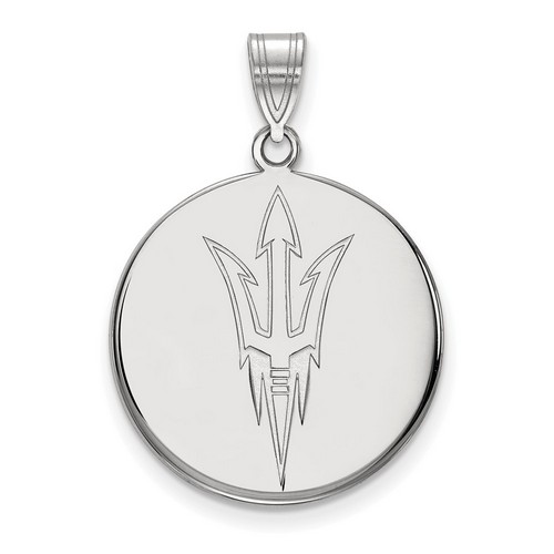 Arizona State University Sun Devils Large Disc Sterling Silver Pendant 3.44 gr