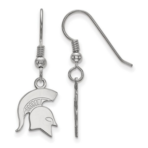 Michigan State University Spartans Small Sterling Silver Dangle Earrings 1.75 gr