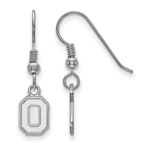 Ohio State University Buckeyes XS Dangle Earrings in Sterling Silver 1.32 gr