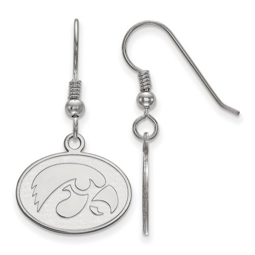 University of Iowa Hawkeyes Small Dangle Earrings in Sterling Silver 2.79 gr
