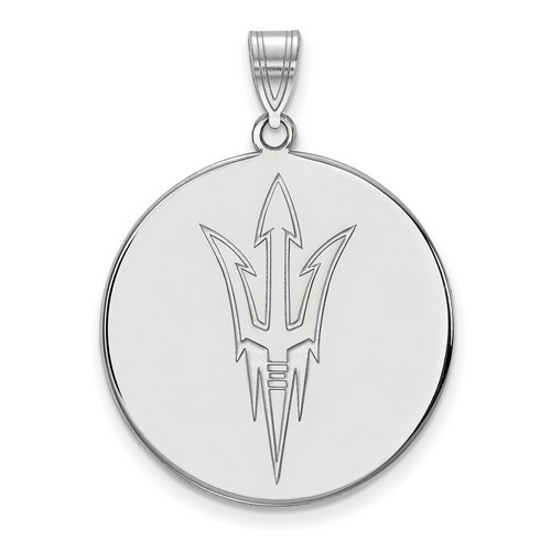 Arizona State University Sun Devils XL Disc Sterling Silver Pendant 4.46 gr