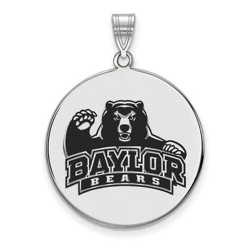 Baylor University Bears XL Disc Pendant in Sterling Silver 5.56 gr