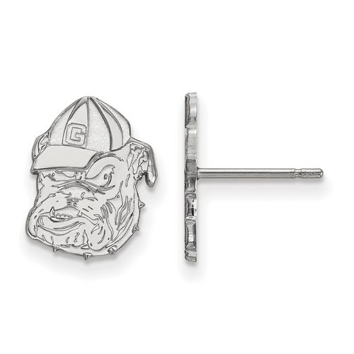 University of Georgia Bulldogs Small Post Earrings in Sterling Silver 1.48 gr