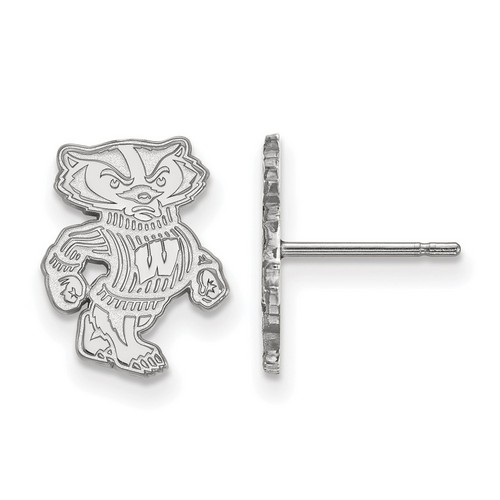 University of Wisconsin Badgers Small Post Earrings in Sterling Silver 1.23 gr