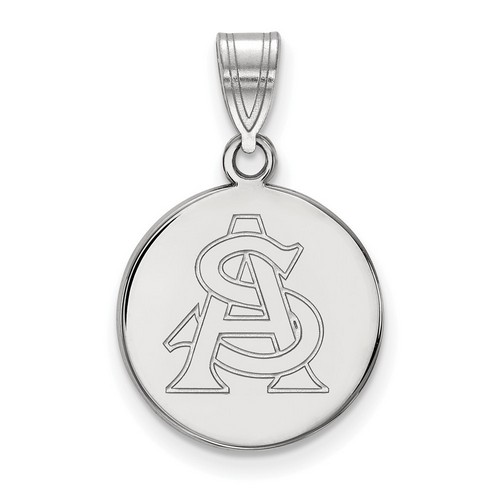 Arizona State University Sun Devils Medium Disc Sterling Silver Pendant 2.38 gr