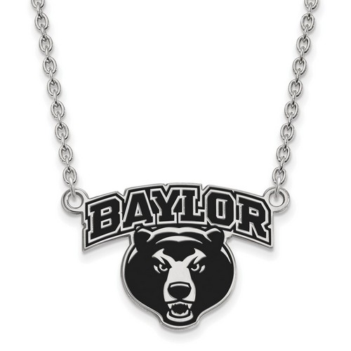 Baylor University Bears Large Pendant Necklace in Sterling Silver 6.42 gr