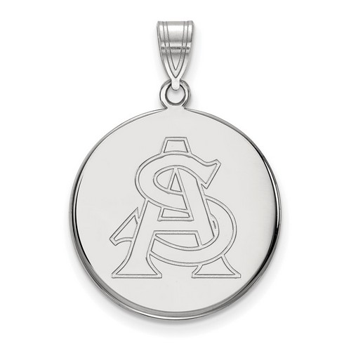 Arizona State University Sun Devils Large Disc Sterling Silver Pendant 4.36 gr