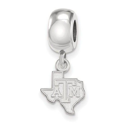 Texas A&M University Aggies XS Dangle Bead Charm in Sterling Silver 2.78 gr