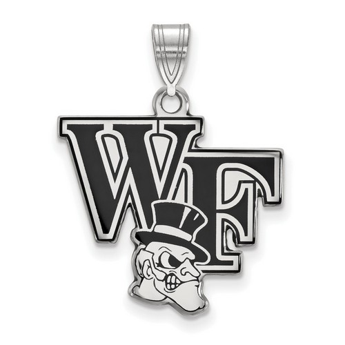 Wake Forest University Demon Deacons Large Pendant in Sterling Silver 2.87 gr
