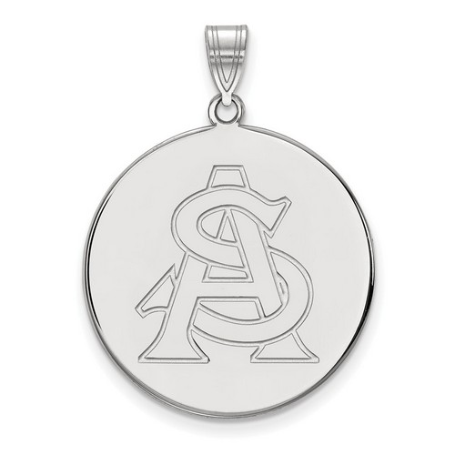 Arizona State University Sun Devils XL Disc Sterling Silver Pendant 5.88 gr