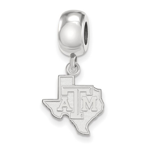 Texas A&M University Aggies Small Dangle Bead in Sterling Silver 3.12 gr