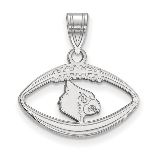 University of Louisville Cardinals Sterling Silver Football Pendant 1.49 gr