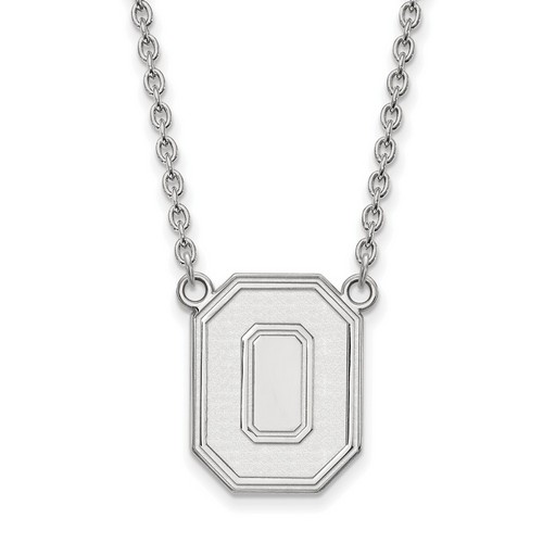 Ohio State University Buckeyes Large Pendant Necklace in Sterling Silver 5.94 gr