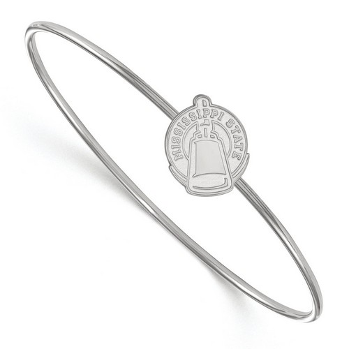 Mississippi State University Bulldogs Slip-On Bangle in Sterling Silver 6.61 gr