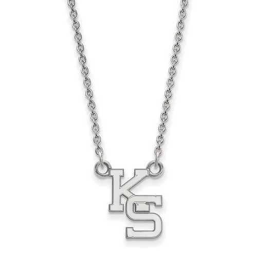 Kansas State University Wildcats Small Sterling Silver Pendant Necklace 2.56 gr