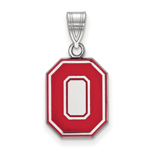 Ohio State University Buckeyes Medium Sterling Silver Pendant 1.91 gr